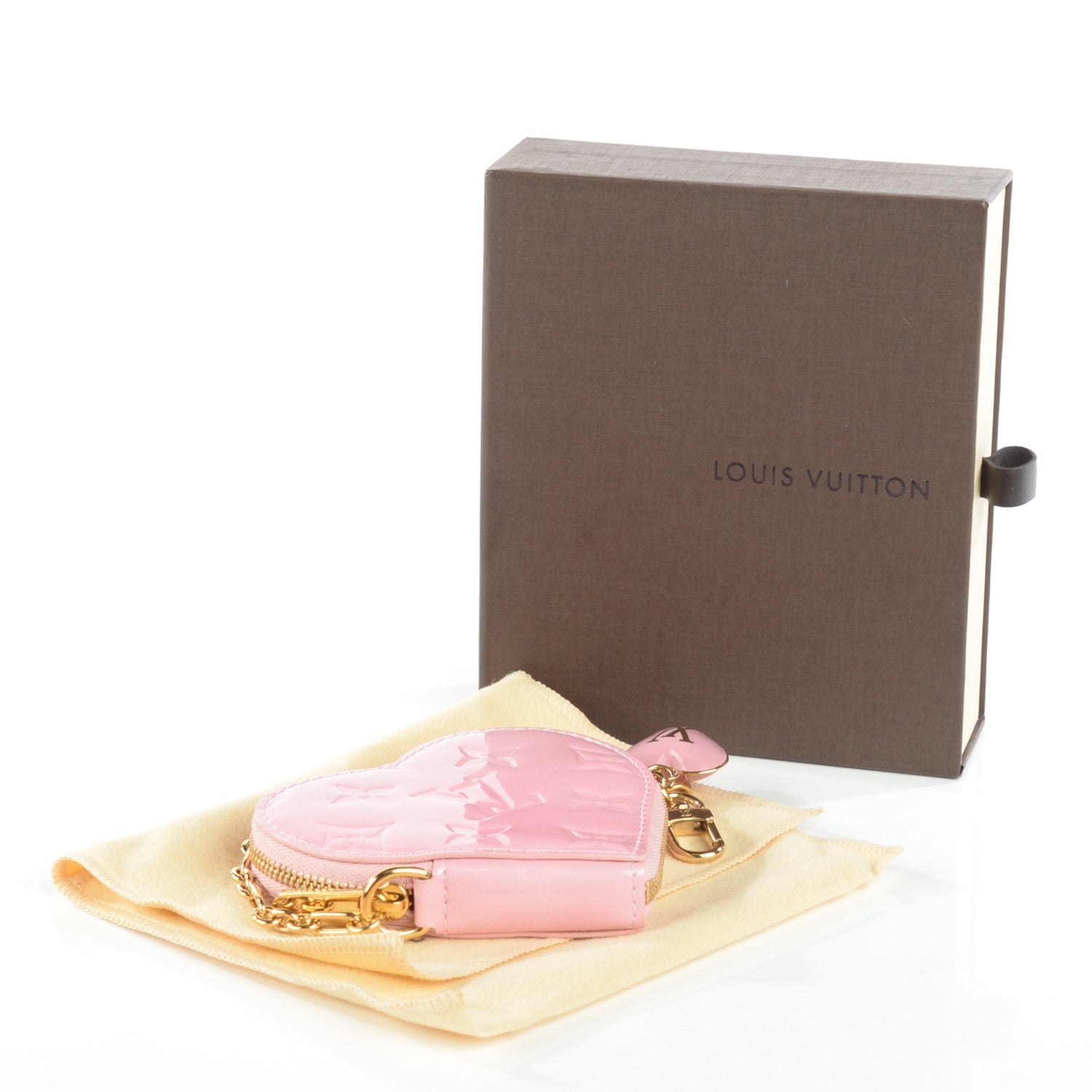 Louis Vuitton Vernis Heart Coin Purse Light Pink 4 of 9