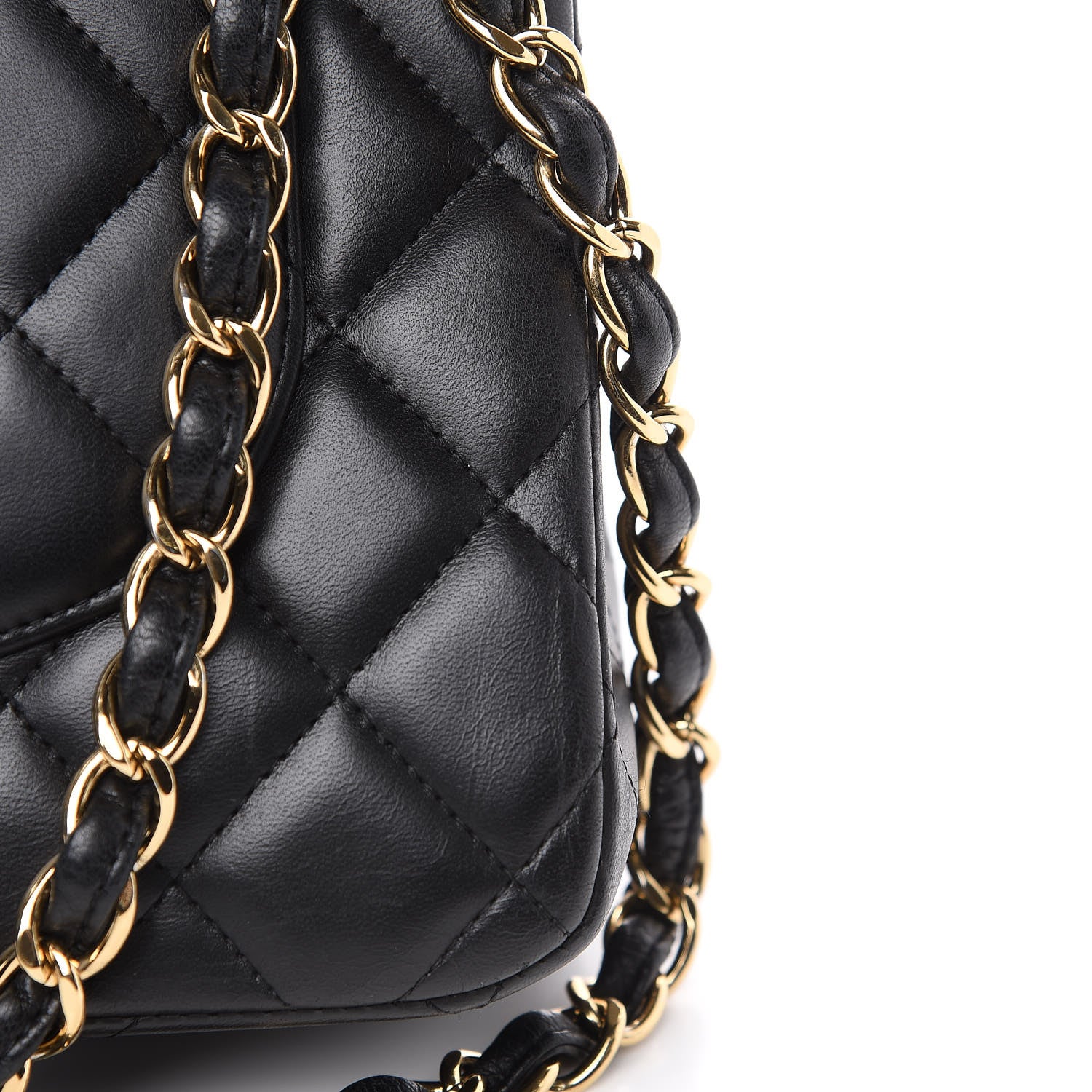 Chanel Lambskin Quilted Jumbo Double Flap Black 14 of 15