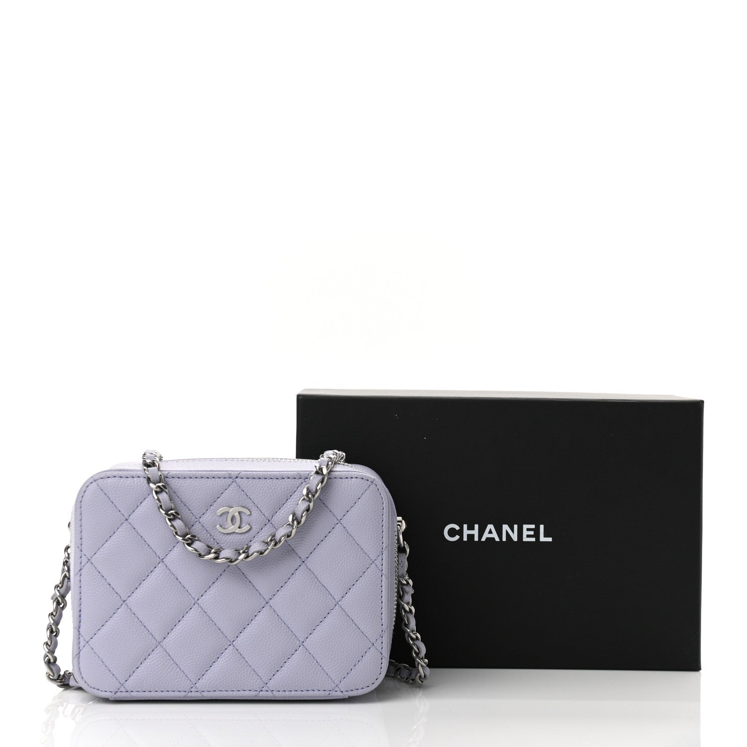 Chanel Caviar Quilted Camera Bag Light Purple 10 of 10