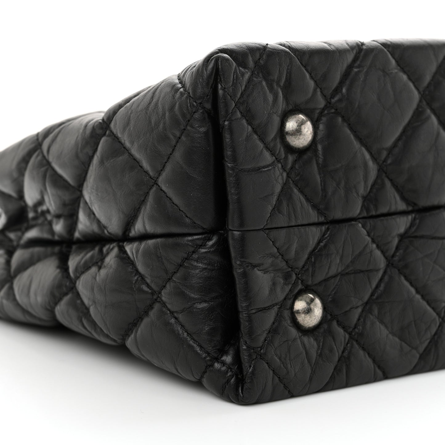 Aged Calfskin Quilted Reissue 2.55 Tote Black
