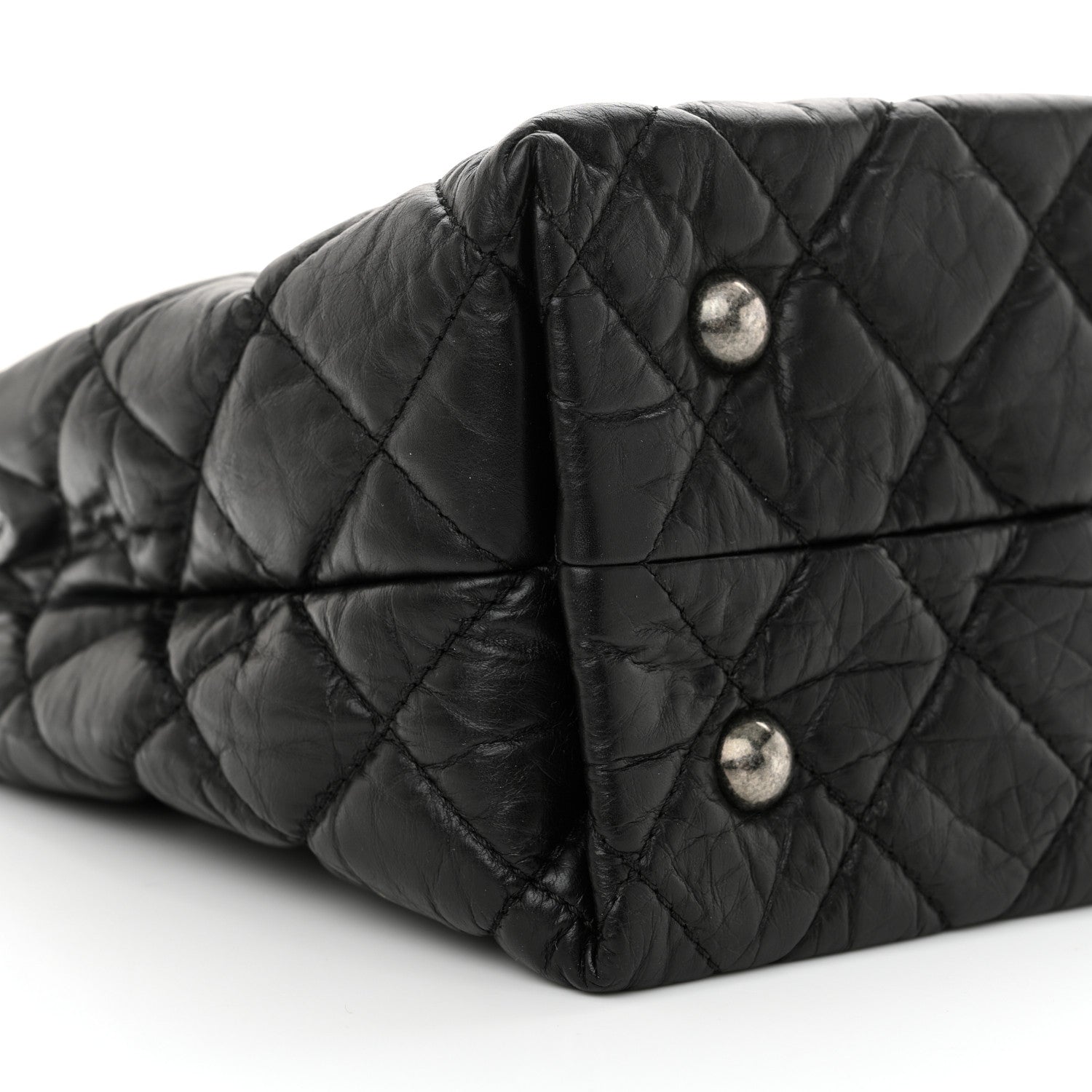 Chanel Aged Calfskin Quilted Reissue 2.55 Tote Black 9 of 10