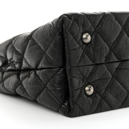 Chanel Aged Calfskin Quilted Reissue 2.55 Tote Black 9 of 10