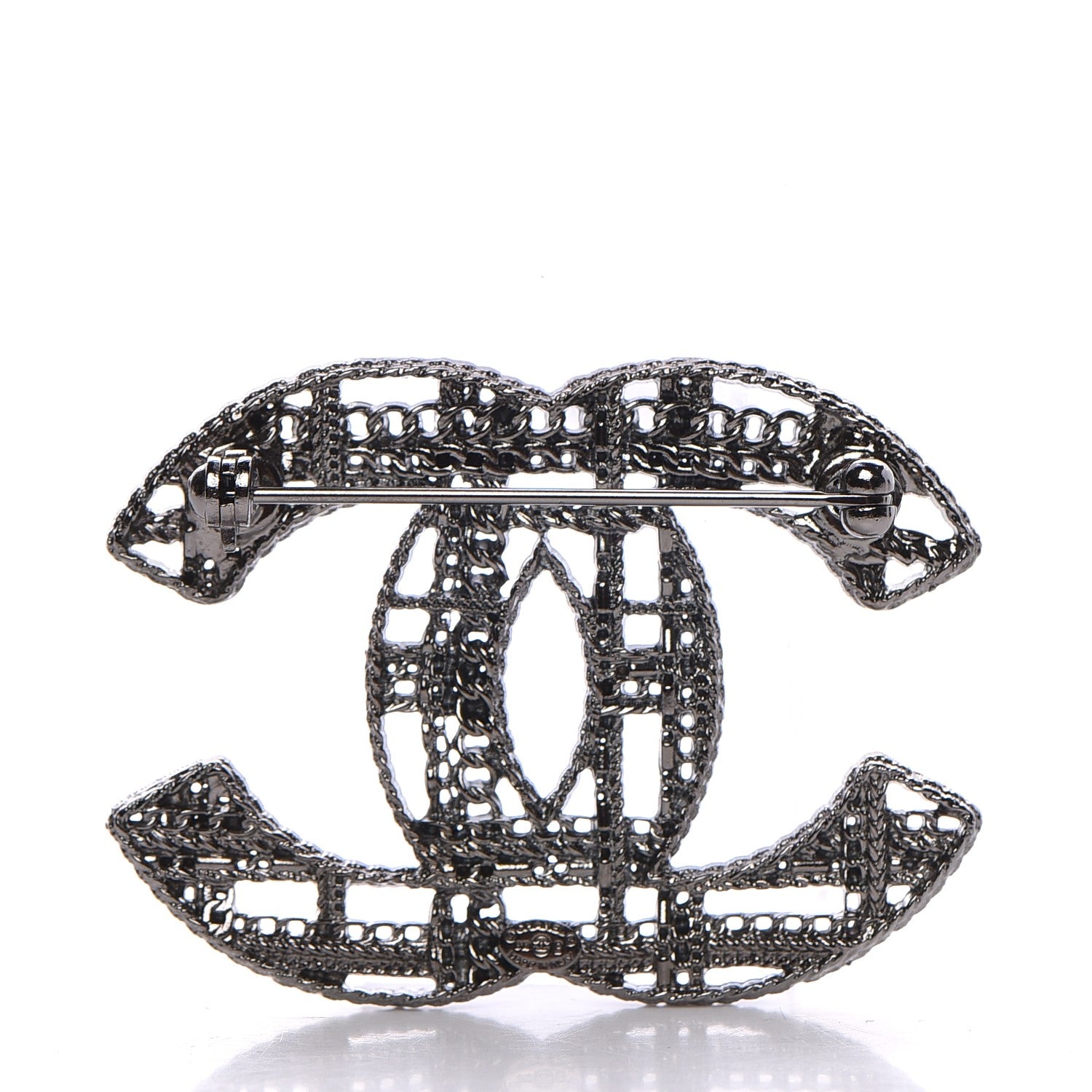 Chanel Ruthenium Chain CC Brooch 3 of 5