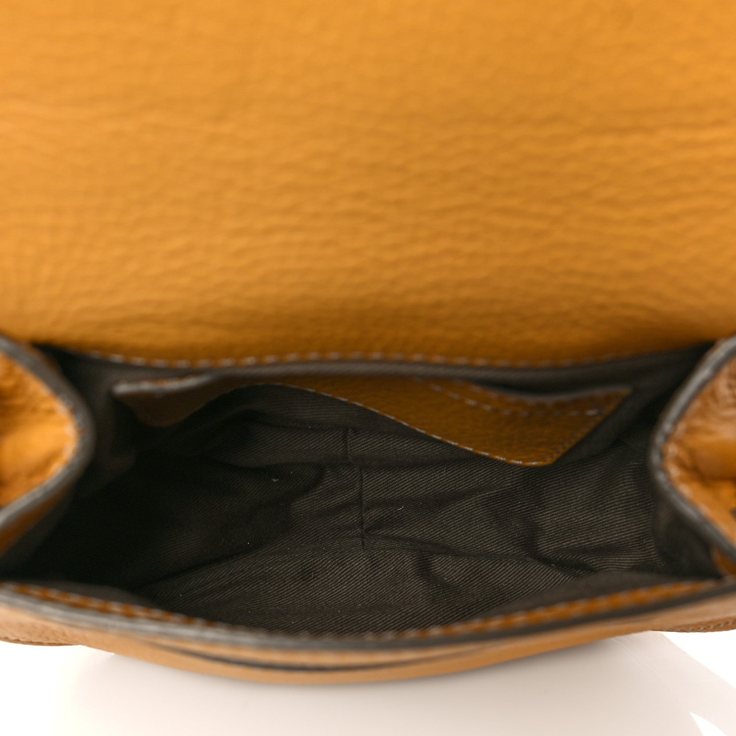 Chloe Calfskin Mini Marcie Round Crossbody Bag Curry Yellow 4 of 10