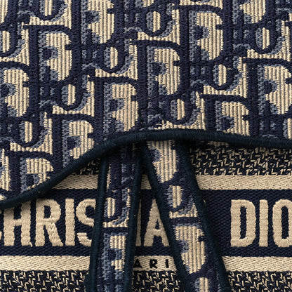 Christian Dior Oblique Slim Saddle Pouch Blue 8 of 11