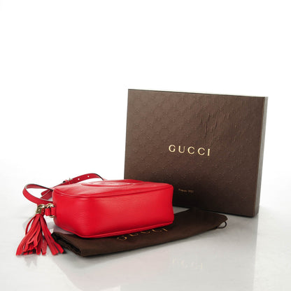 Gucci Pebbled Calfskin Small Soho Disco Bag Tabasco Red 4 of 7