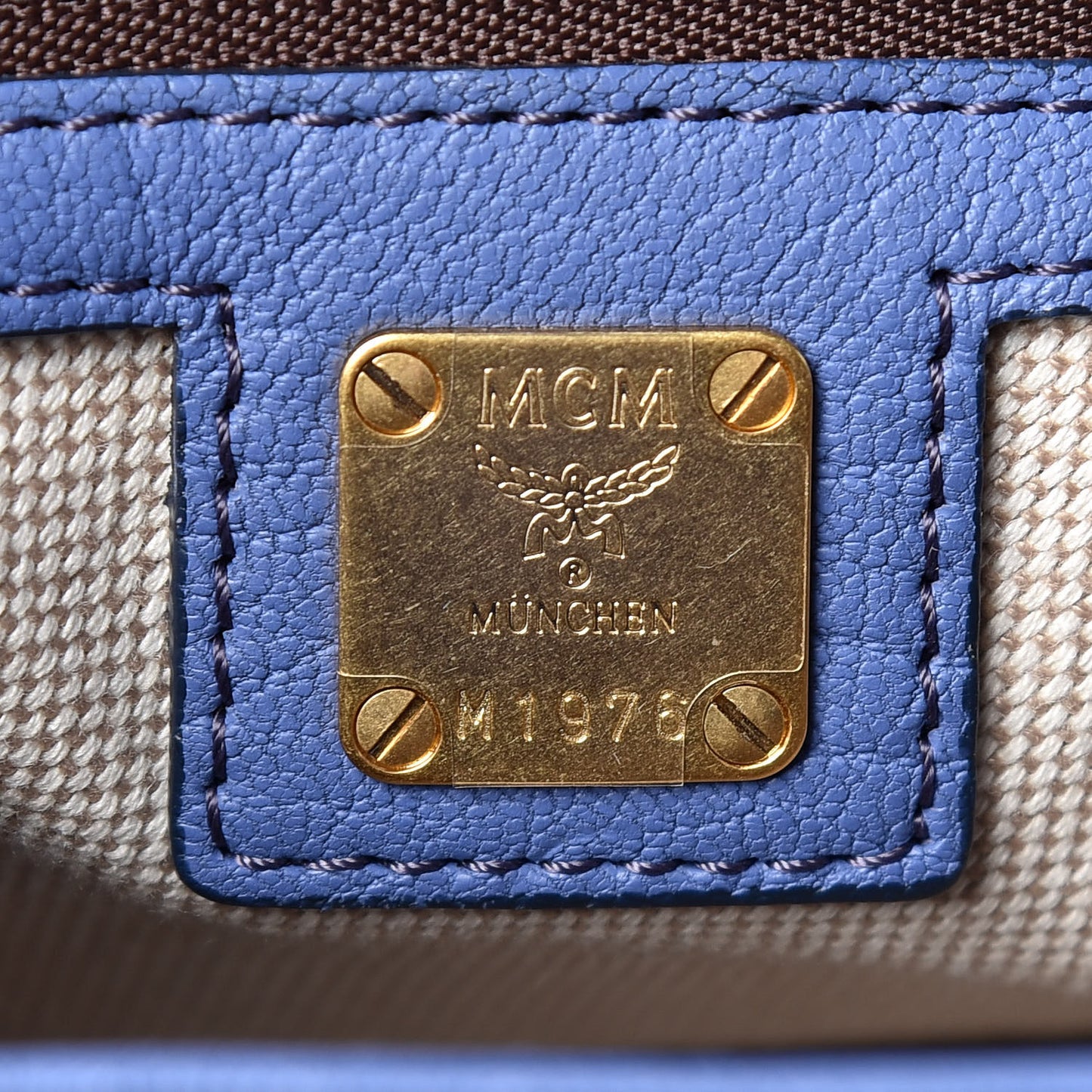 Lambskin Studded Keana Shoulder Bag Blue