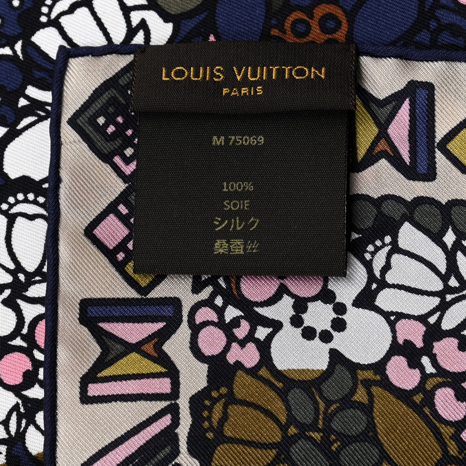 Louis Vuitton Silk Floral Print Square Scarf Multicolor 3 of 3