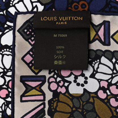 Louis Vuitton Silk Floral Print Square Scarf Multicolor 3 of 3