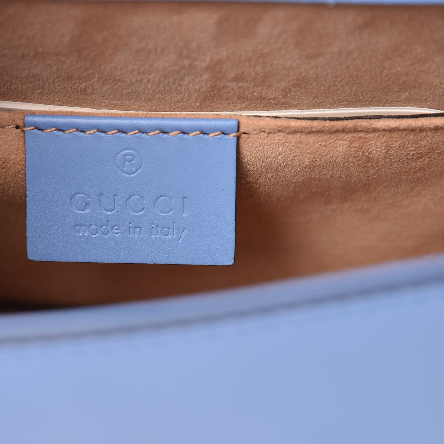 Calfskin Mini Sylvie Chain Shoulder Bag Clear Sky Blue