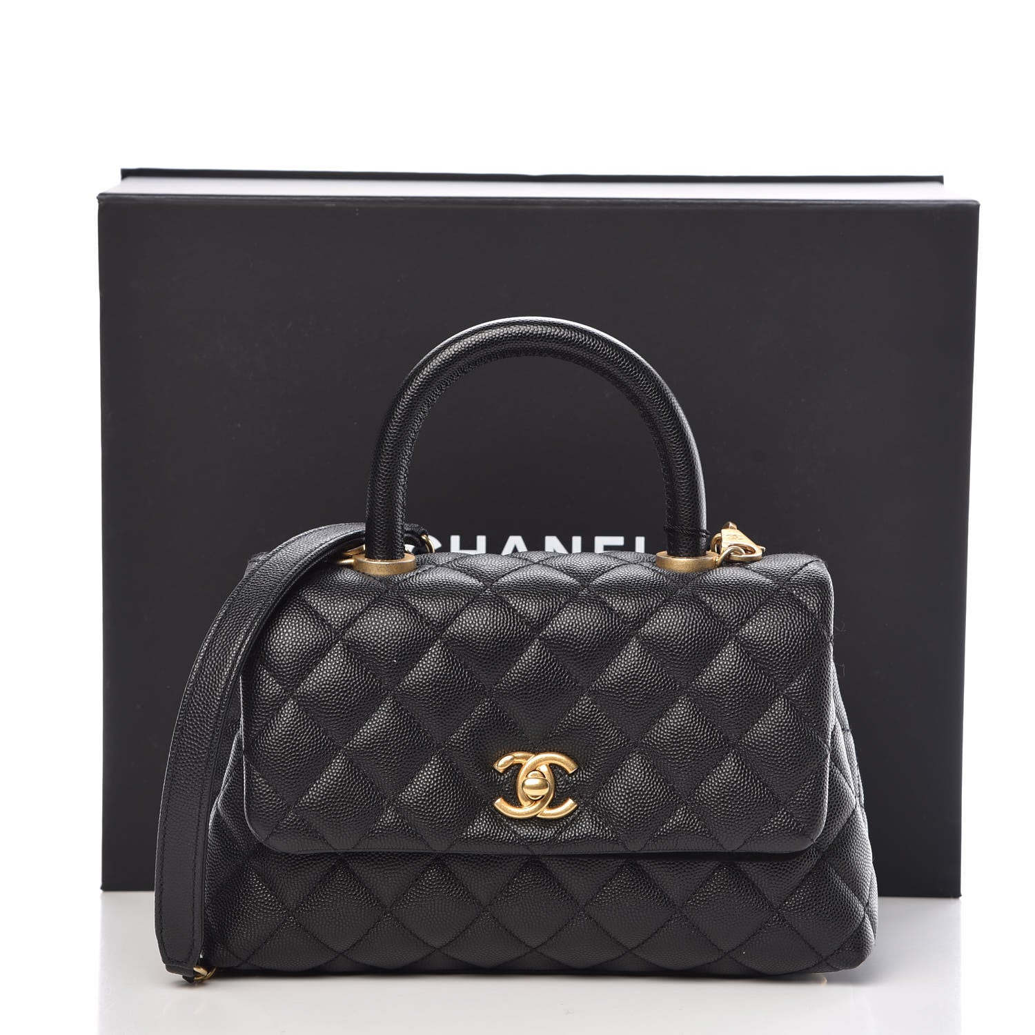 Chanel Caviar Quilted Mini Coco Handle Flap Black 10 of 10