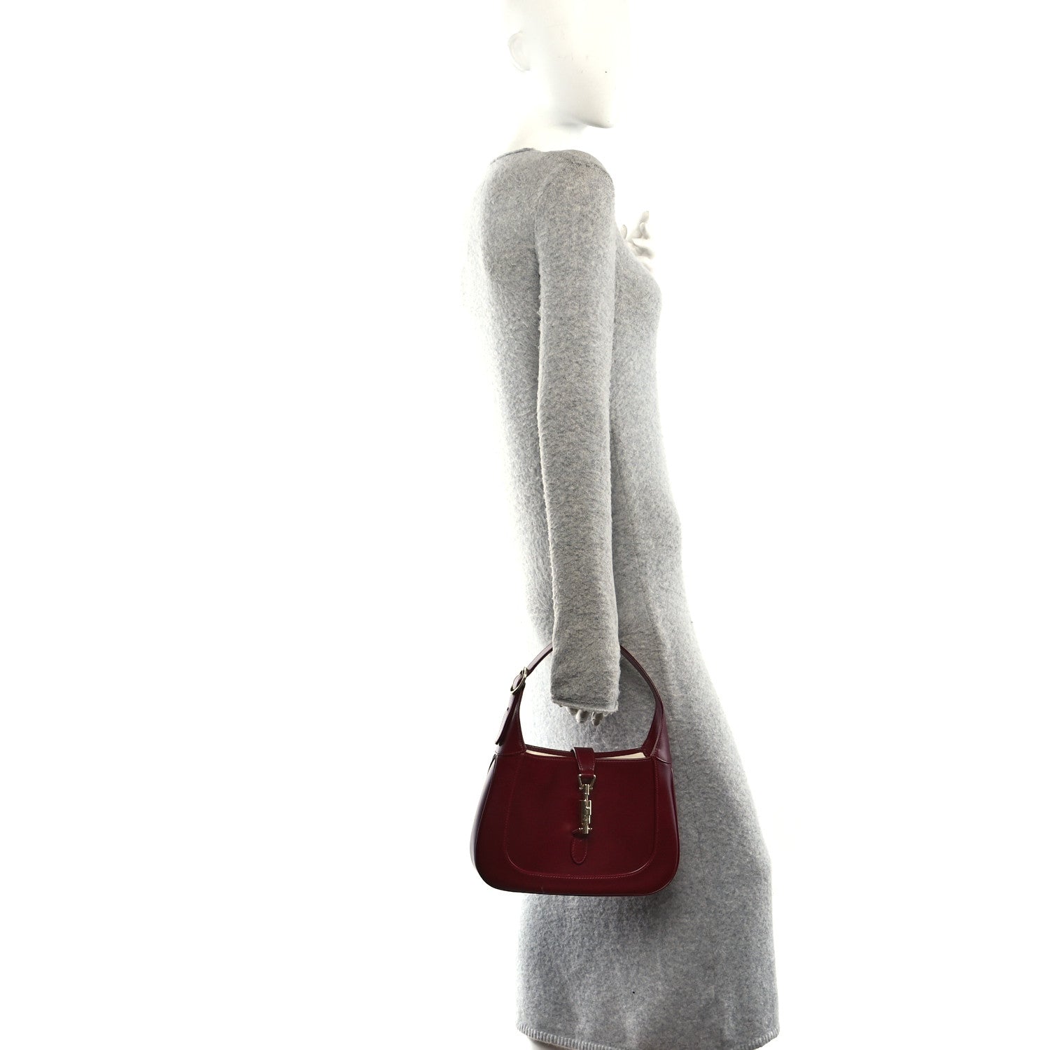 Gucci Ancora Calfskin Web Medium Jackie 1961 Hobo Rosso 2 of 11