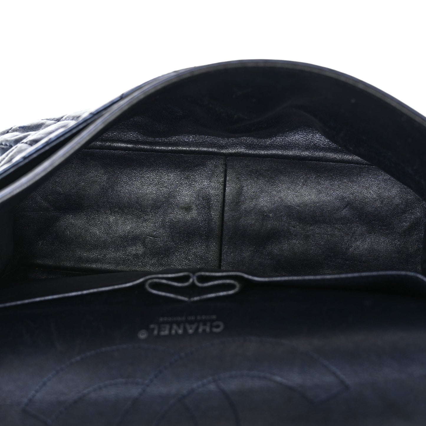 Metallic Aged Calfskin Quilted 2.55 Reissue 227 Flap Blue