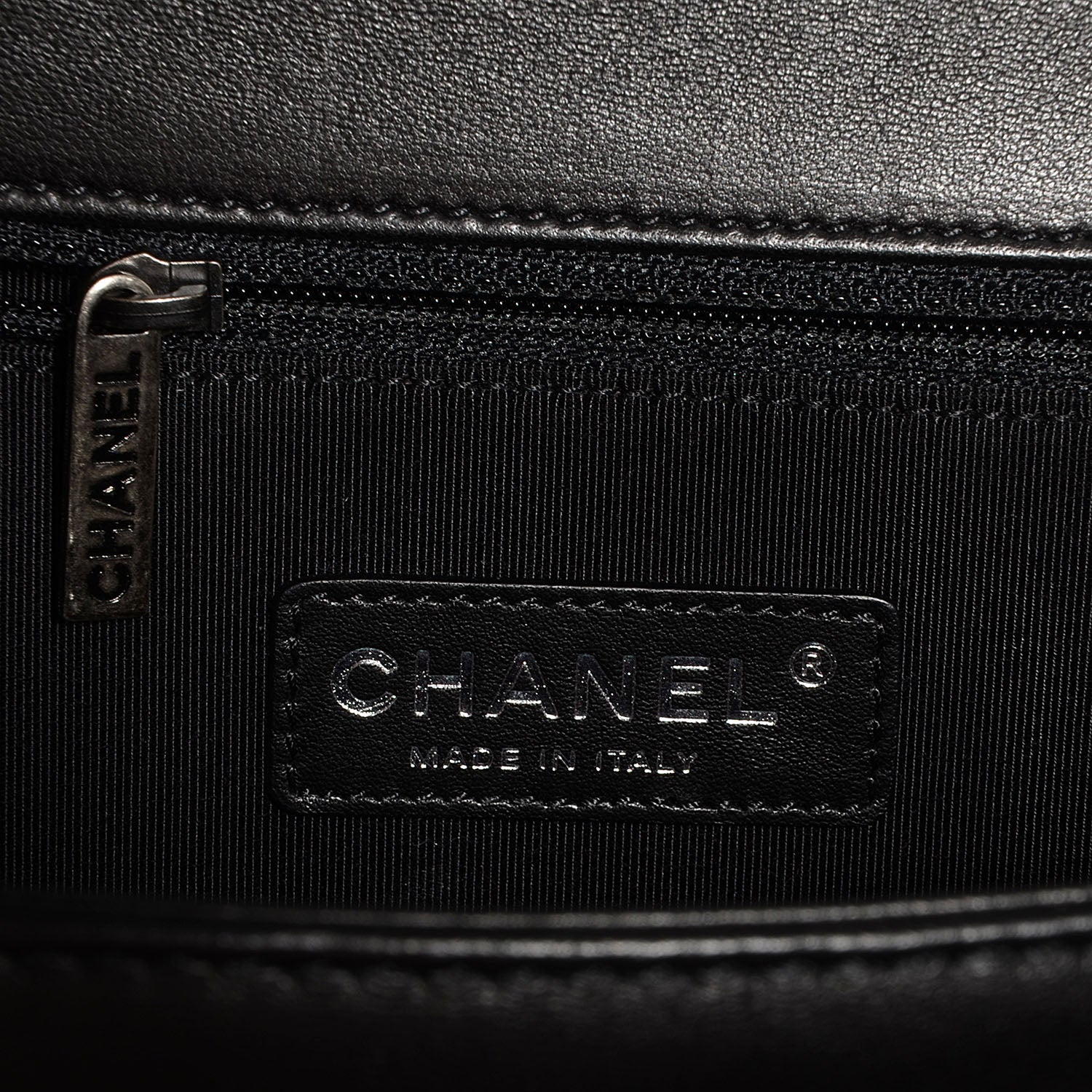 Chanel Lambskin Quilted Large Boy Flap Beige Black 6 of 8