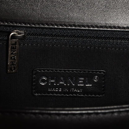 Chanel Lambskin Quilted Large Boy Flap Beige Black 6 of 8