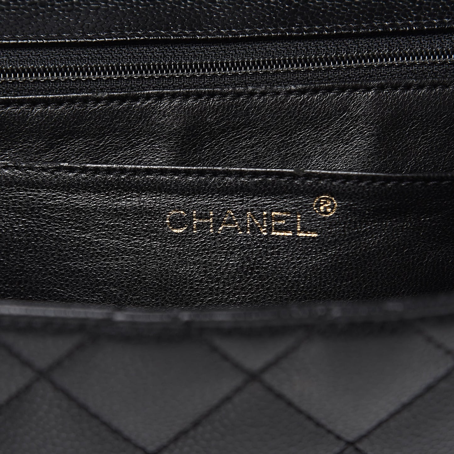 Caviar Quilted Jumbo Kelly Flap Black