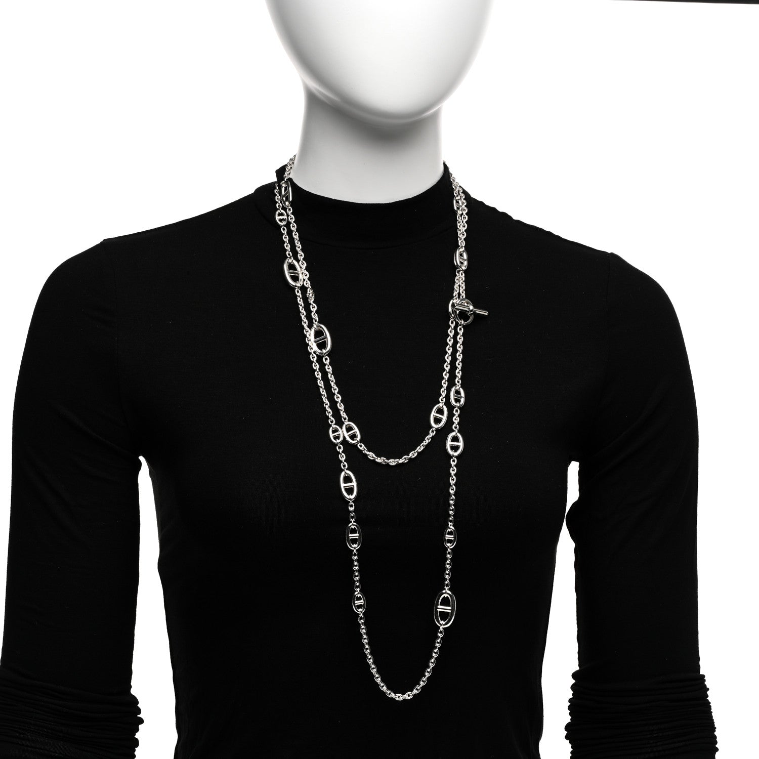 Hermes Sterling Silver Farandole Necklace 160 2 of 4