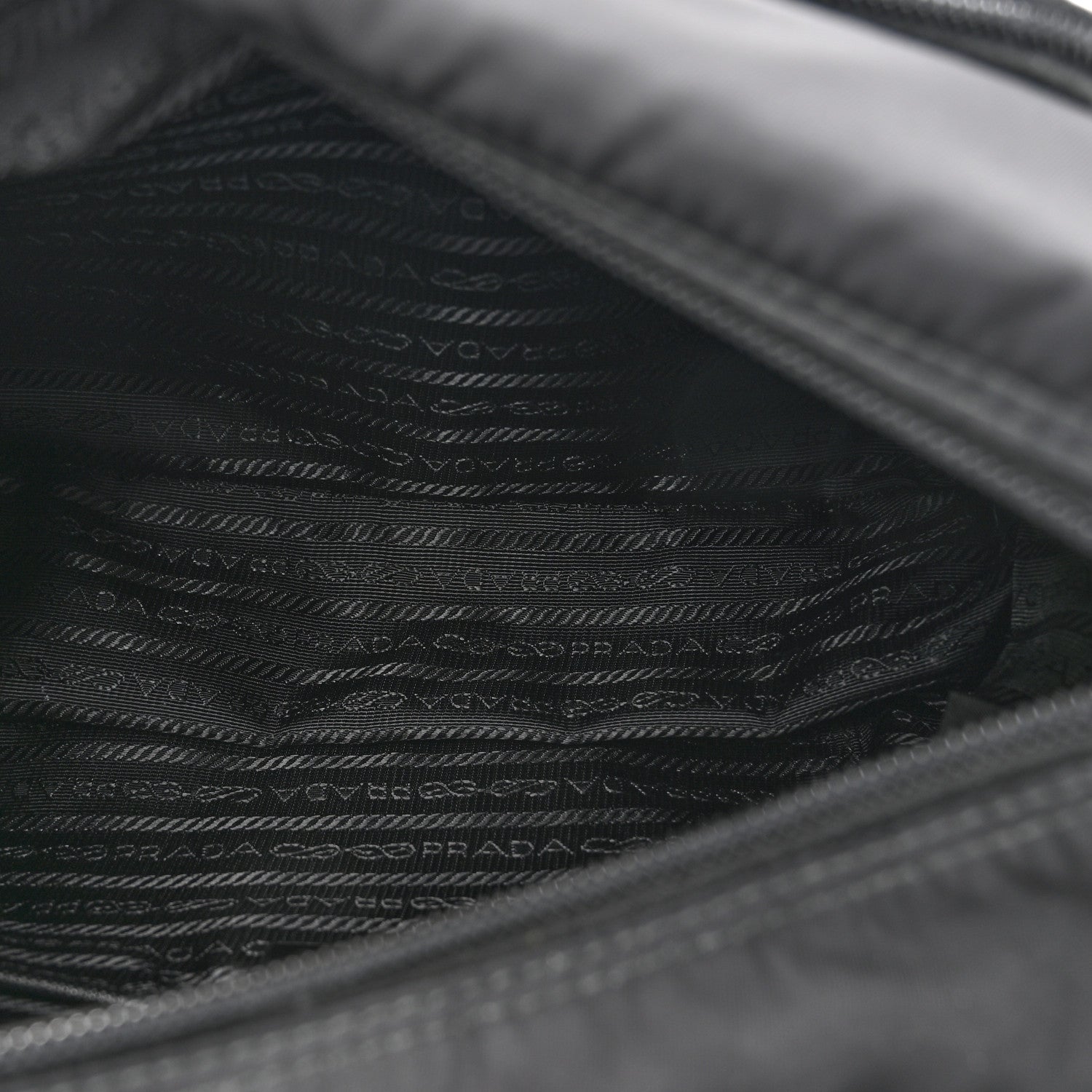 Prada Re-Nylon Vela Saffiano Pocket Single Buckle Messenger Shoulder Bag Black 5 of 9