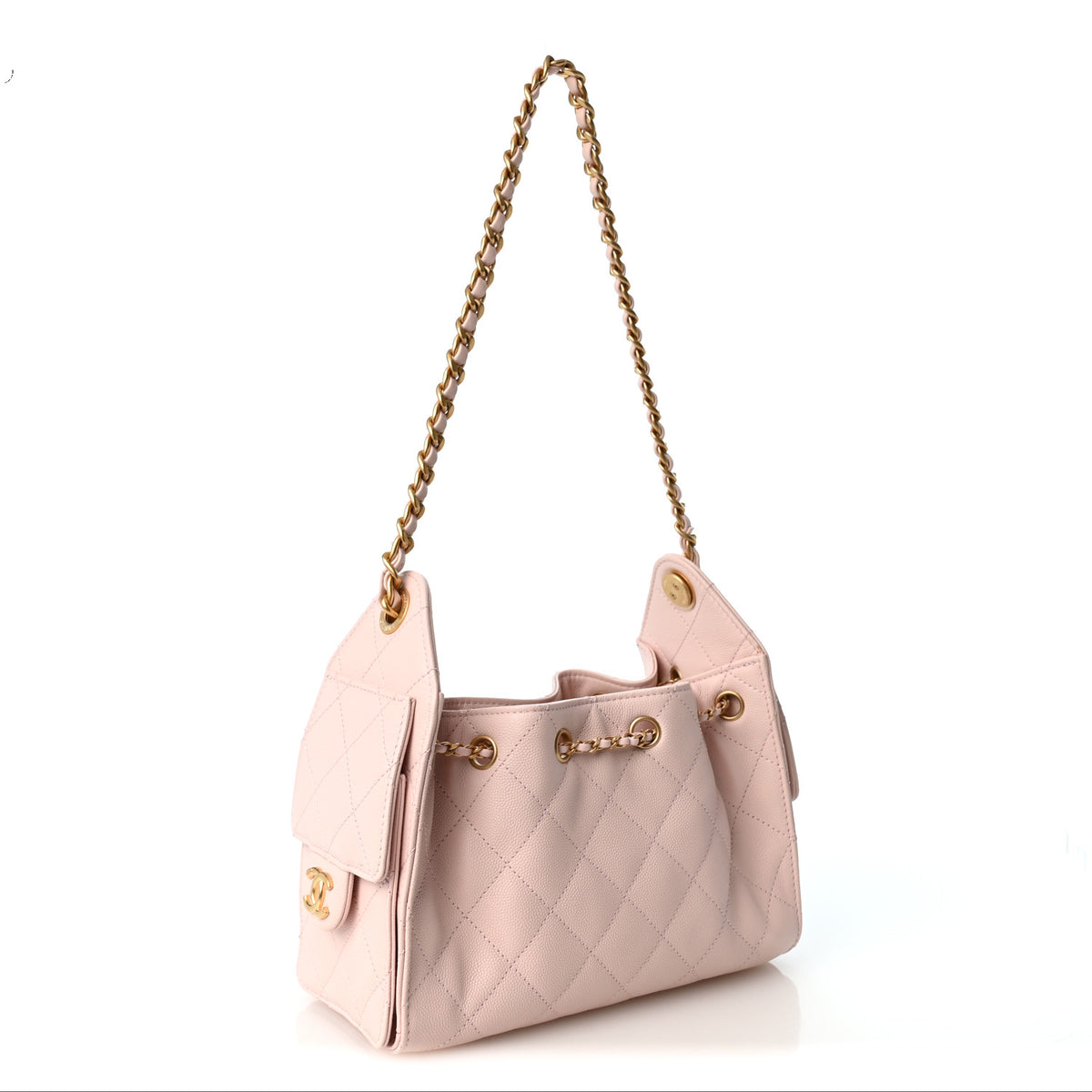 Chanel Caviar Quilted Mini Chanel 25 Handbag Light Pink 3 of 9