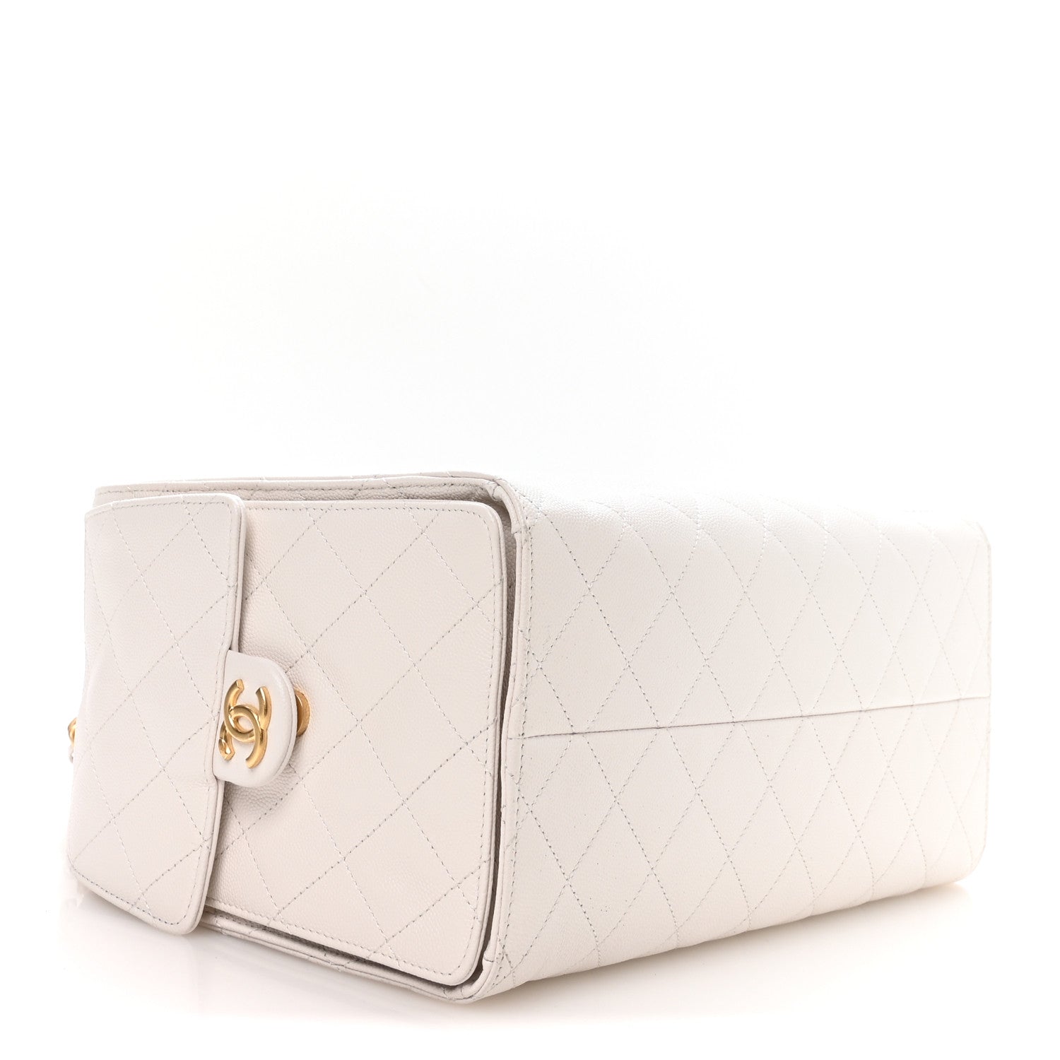 Chanel Caviar Quilted Medium Chanel 25 Handbag White 5 of 11