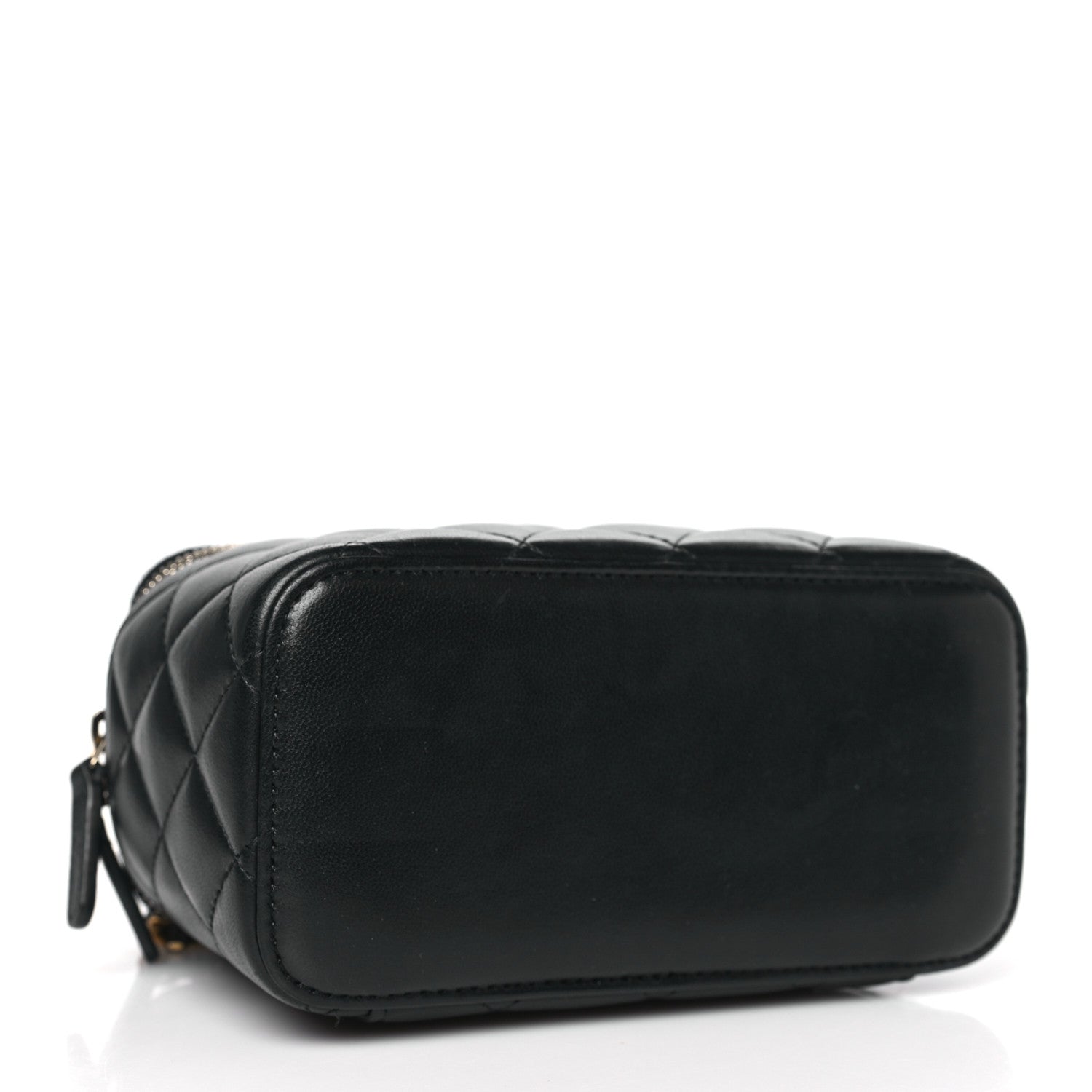 Chanel Lambskin Quilted Pearl Crush Small Vanity Case With Chain Black 3 of 8