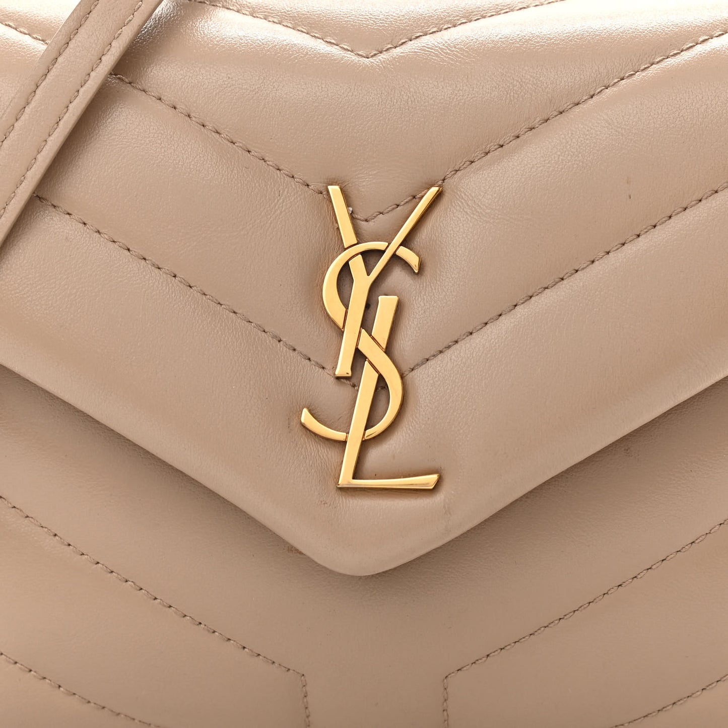 Calfskin Y Quilted Monogram Toy Loulou Crossbody Bag Dark Beige