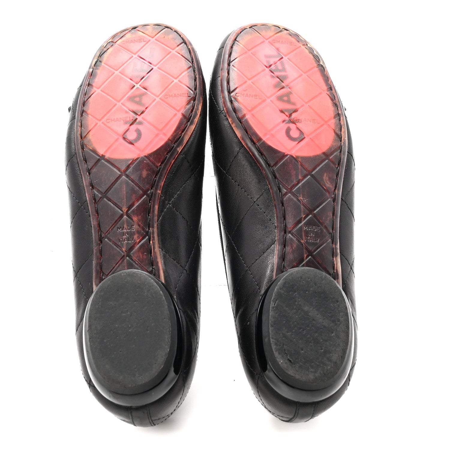 Chanel Lambskin Quilted Cambon Ballerina Flats 36 Black 6 of 9