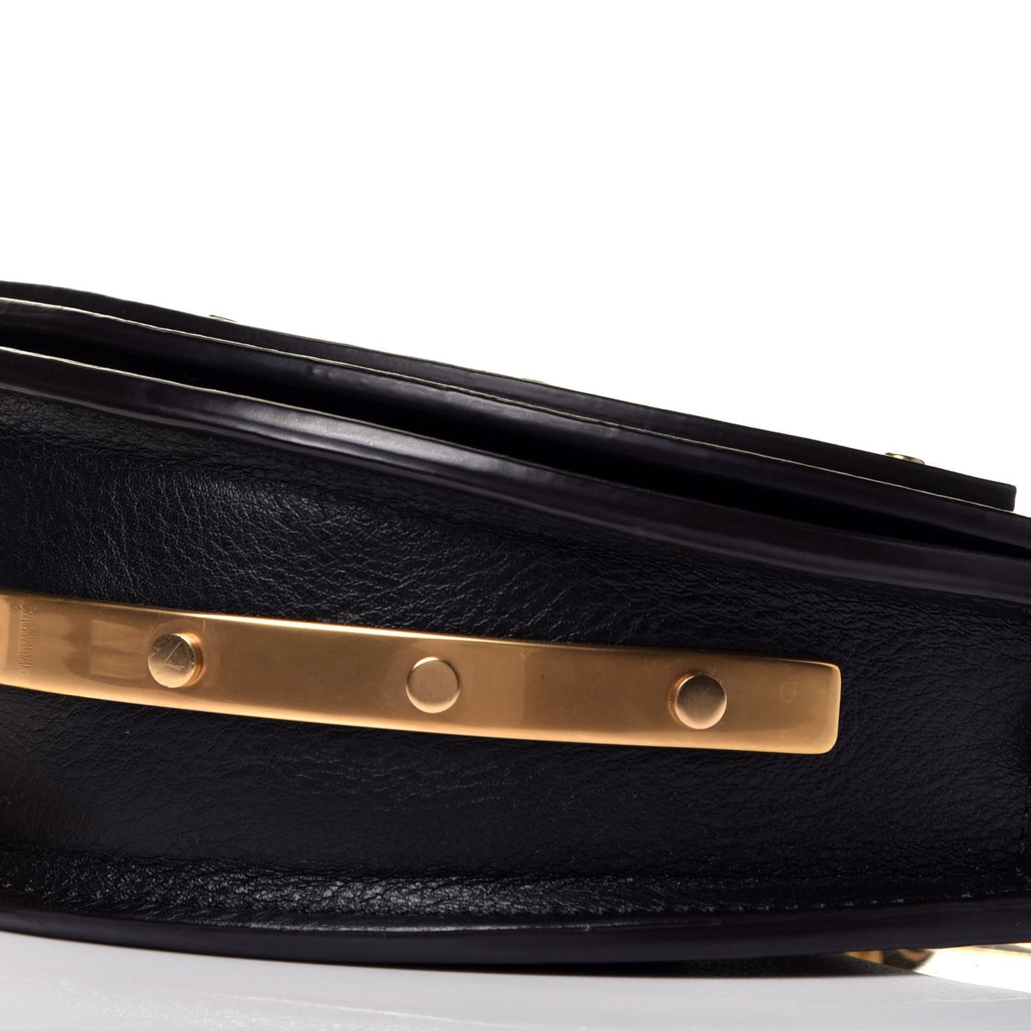 Calfskin Small Nile Bracelet Minaudiere Bag Black