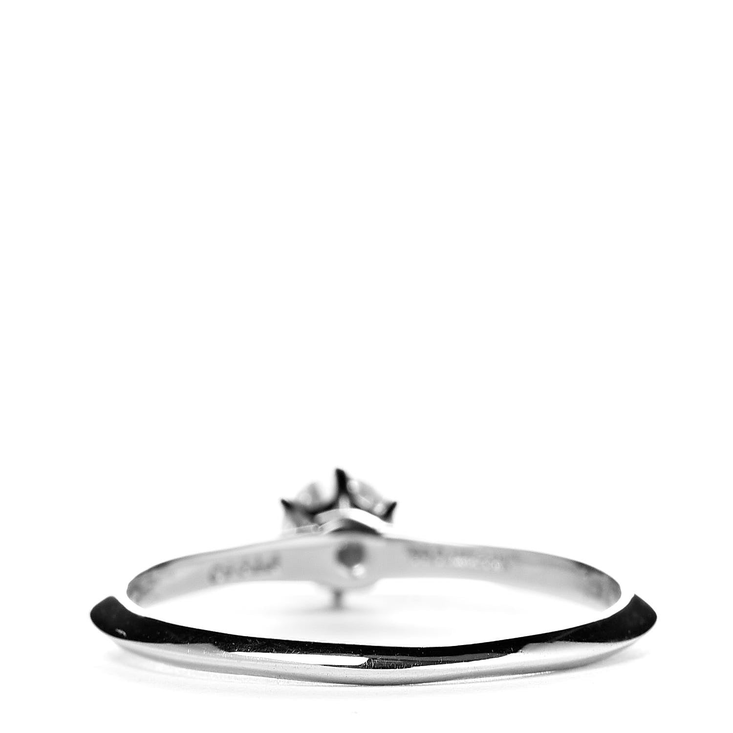 Tiffany Platinum Diamond .38ct Solitaire Engagement Ring 57 8 4 of 7