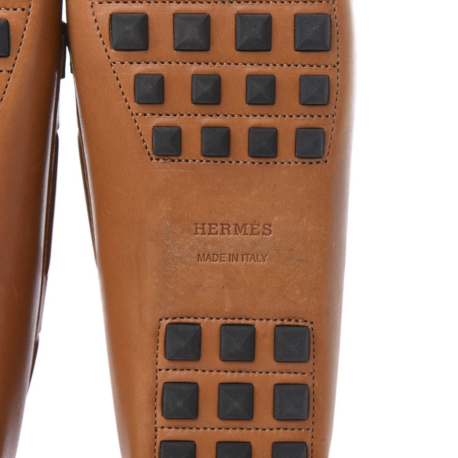 Hermes Supple Calfskin Womens Irving Driving Moccasin Loafers 39 Gold 13 of 14