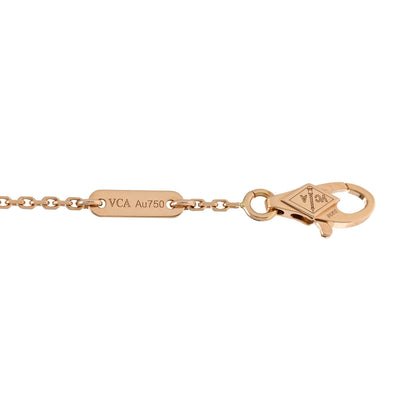 Van Cleef & Arpels 18K Rose Gold Carnelian Sweet Alhambra Bracelet 3 of 5