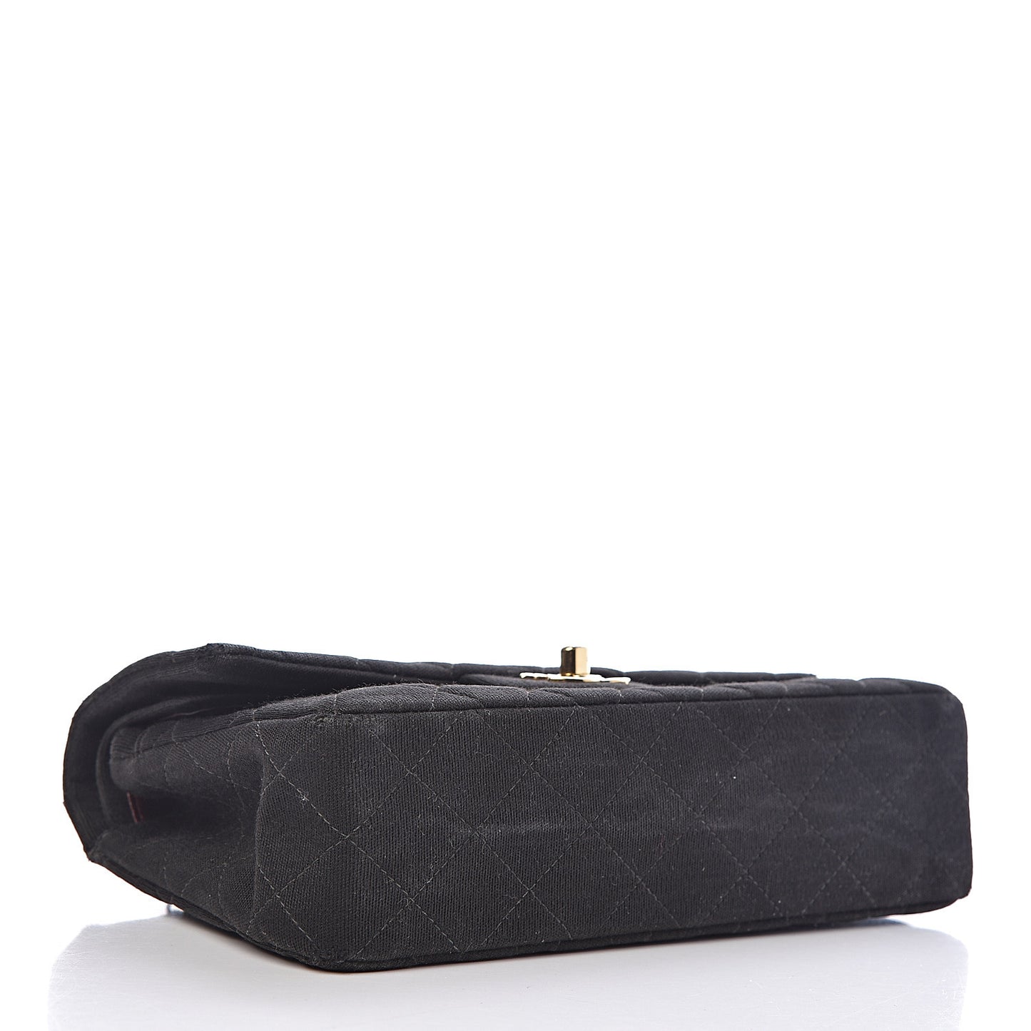 Jersey Quilted Small Double Flap Black