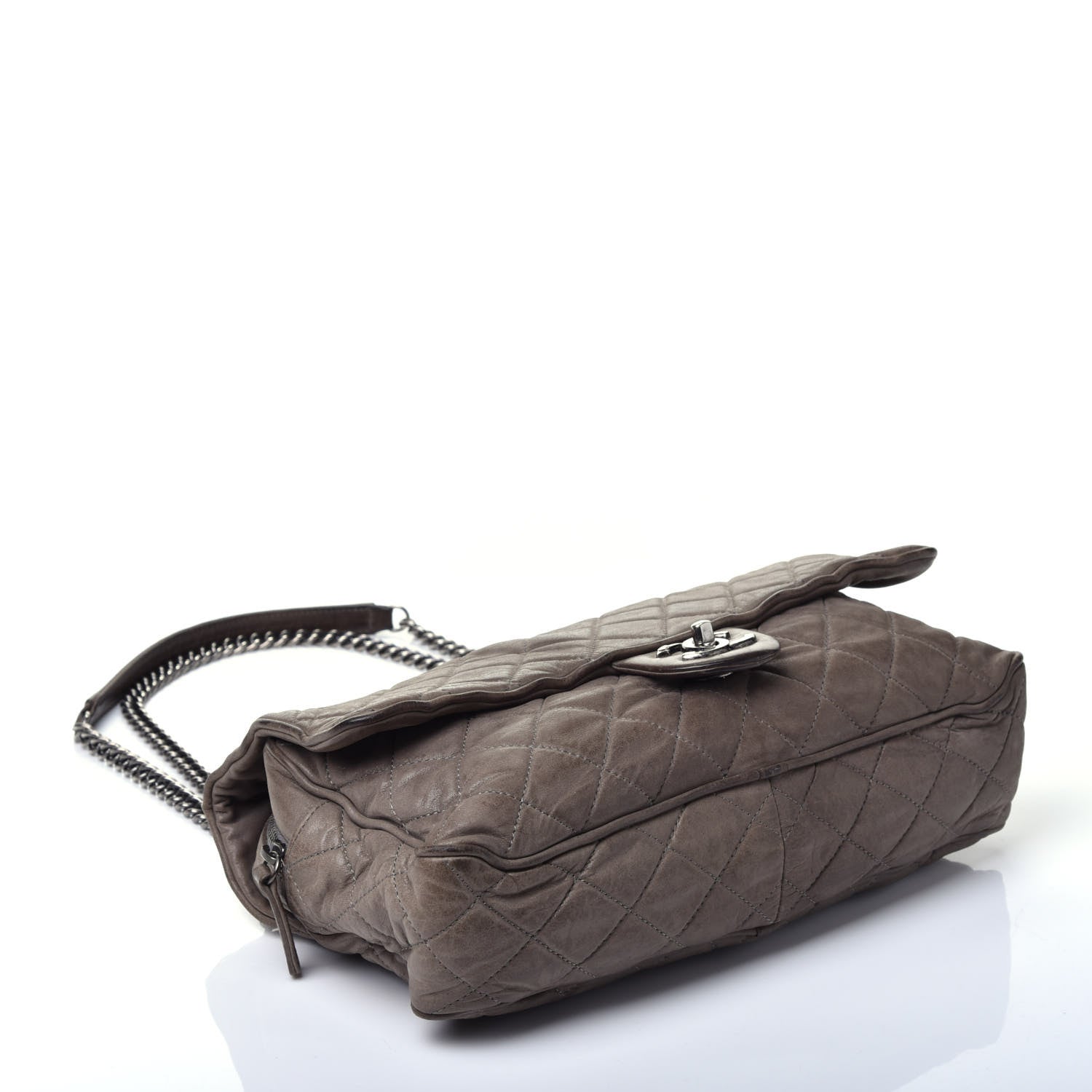 Chanel Iridescent Calfskin Quilted Large Shiva Flap Grey 4 of 9