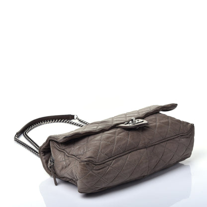 Chanel Iridescent Calfskin Quilted Large Shiva Flap Grey 4 of 9