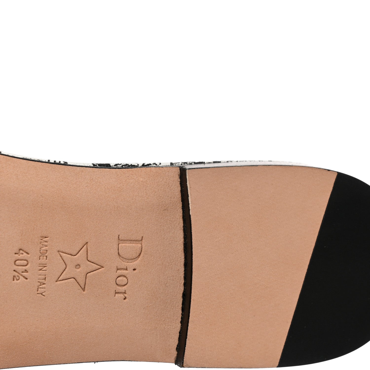 Christian Dior Canvas Plan de Paris Embroidered Dway Flat Slide Sandals 40.5 Off White Black 11 of 15