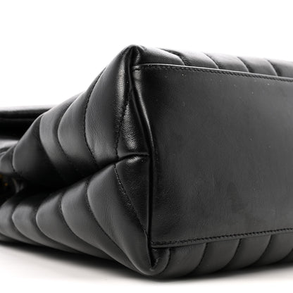 Saint Laurent Calfskin Y Quilted Monogram Medium Loulou Chain Satchel Black 9 of 14
