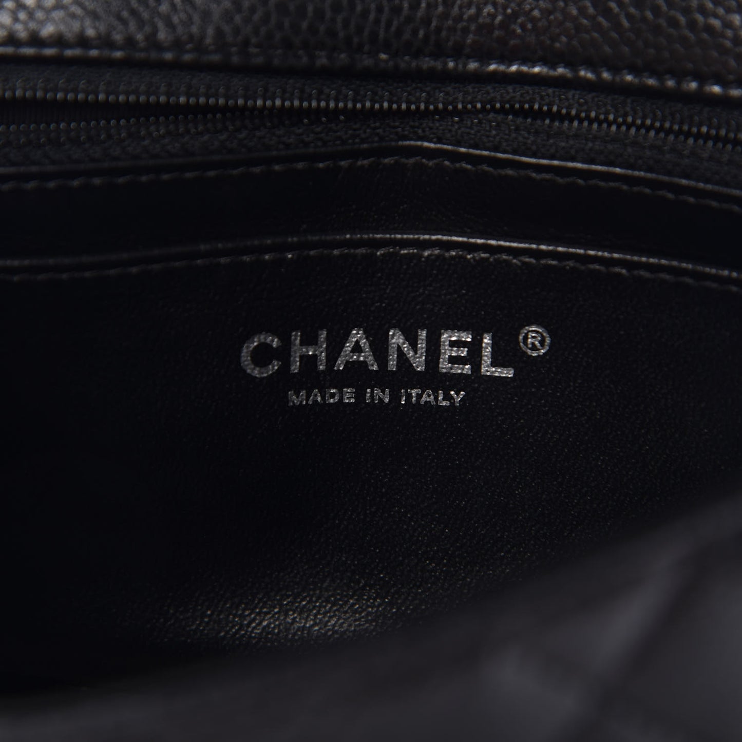 Caviar Quilted Mini Rectangular Flap Black