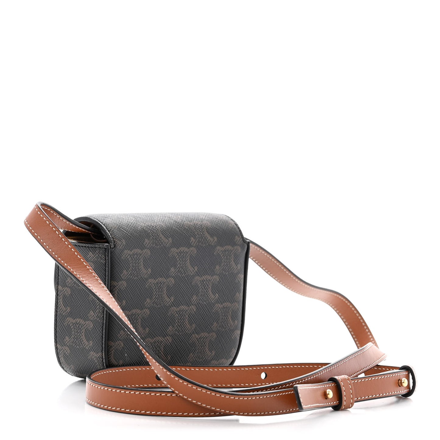 Triomphe Canvas Calfskin Mini Triomphe Tan