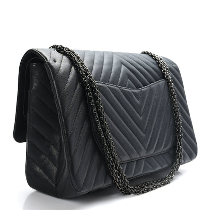 Chanel Sheepskin Chevron Quilted 2.55 Reissue 227 Flap So Black 3 of 10