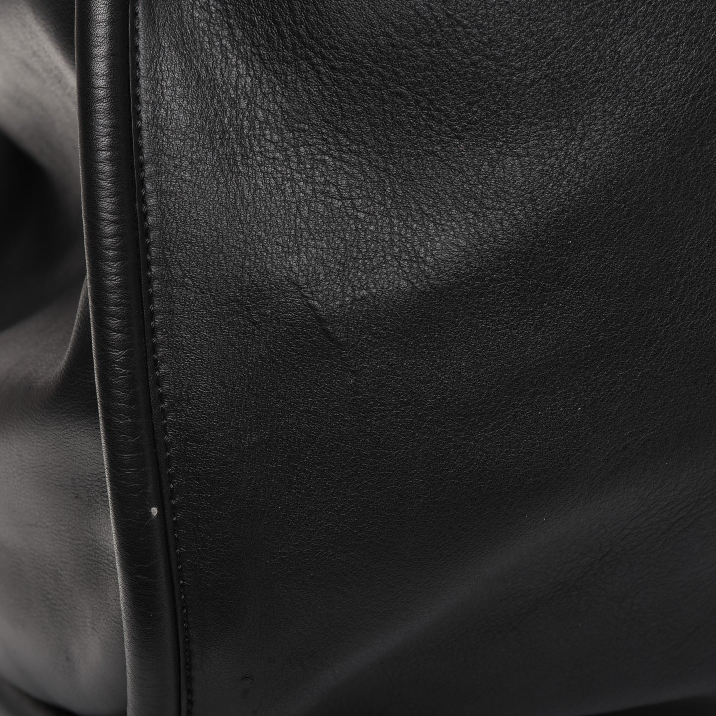 Calfskin XL Ruched Tote Black