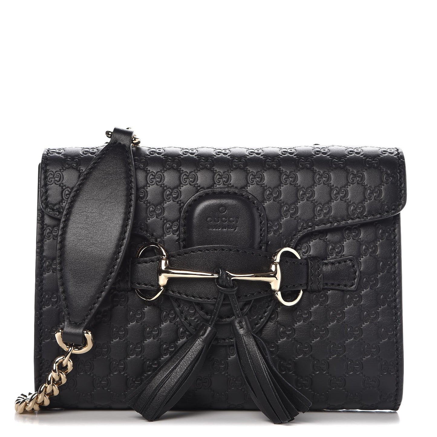 Microguccissima Mini Emily Shoulder Bag Black