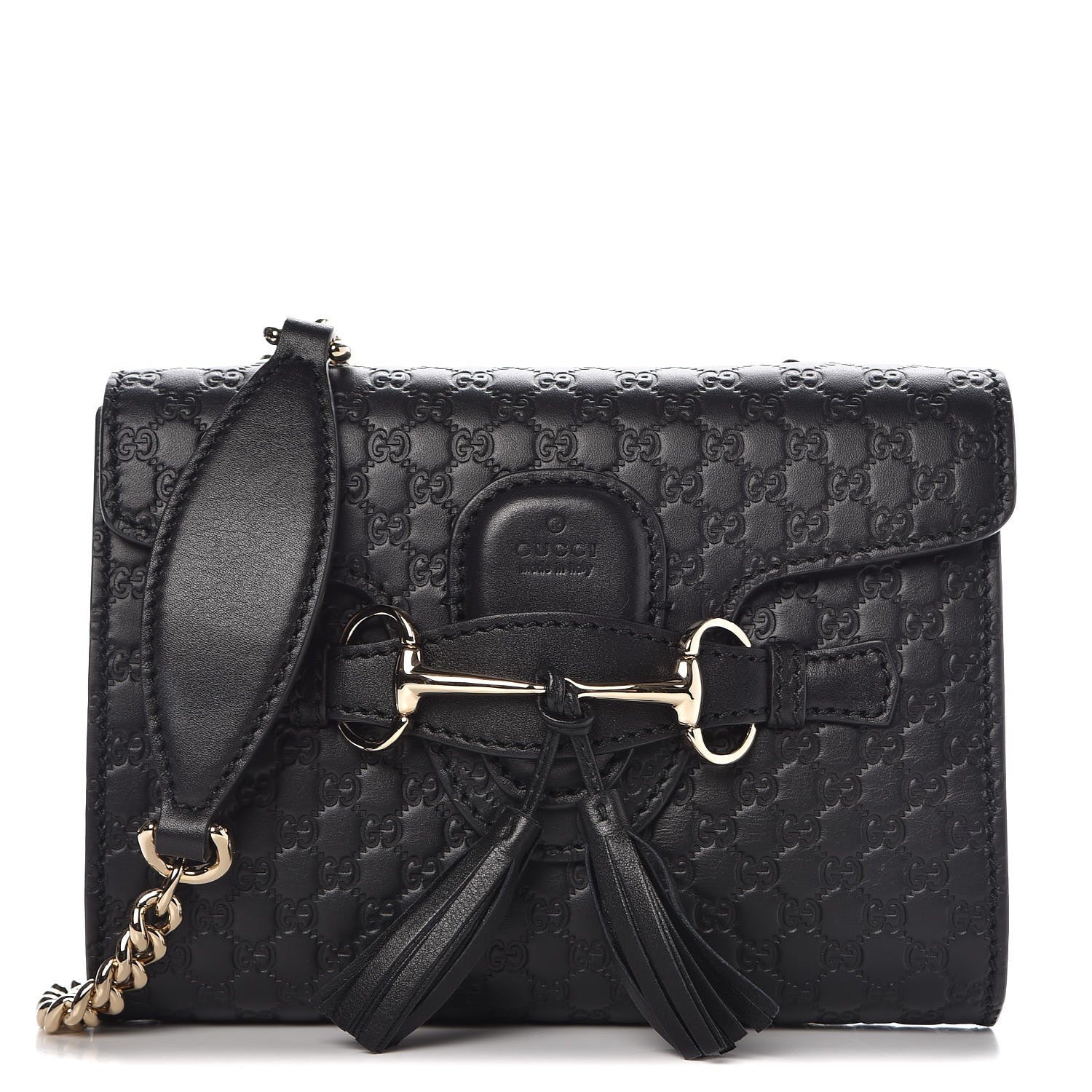 Gucci Microguccissima Mini Emily Shoulder Bag Black 1 of 8