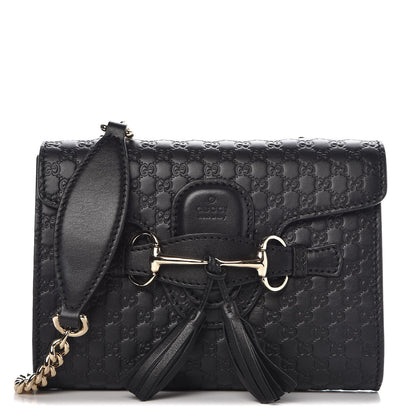 Gucci Microguccissima Mini Emily Shoulder Bag Black 1 of 8