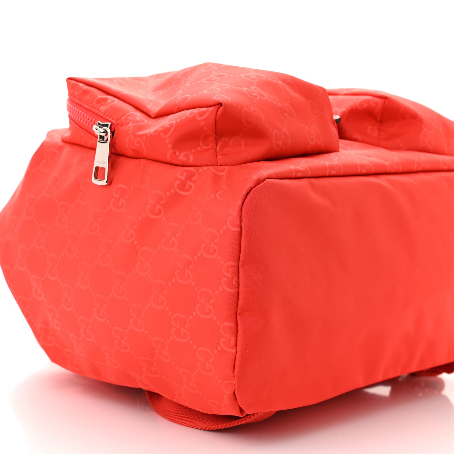 Gucci Nylon Monogram Small Single Buckle Backpack Red 9 of 10