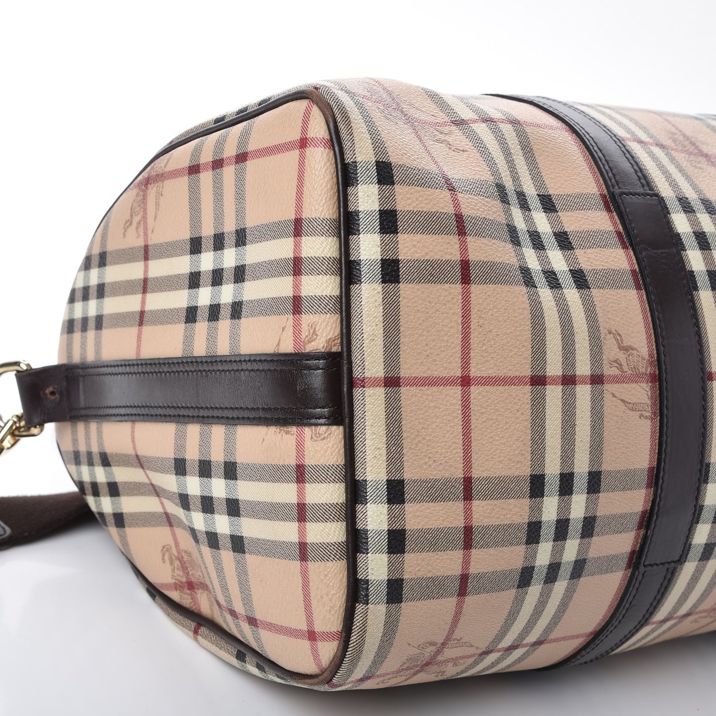 Haymarket Check Duffle Bag Dark Brown