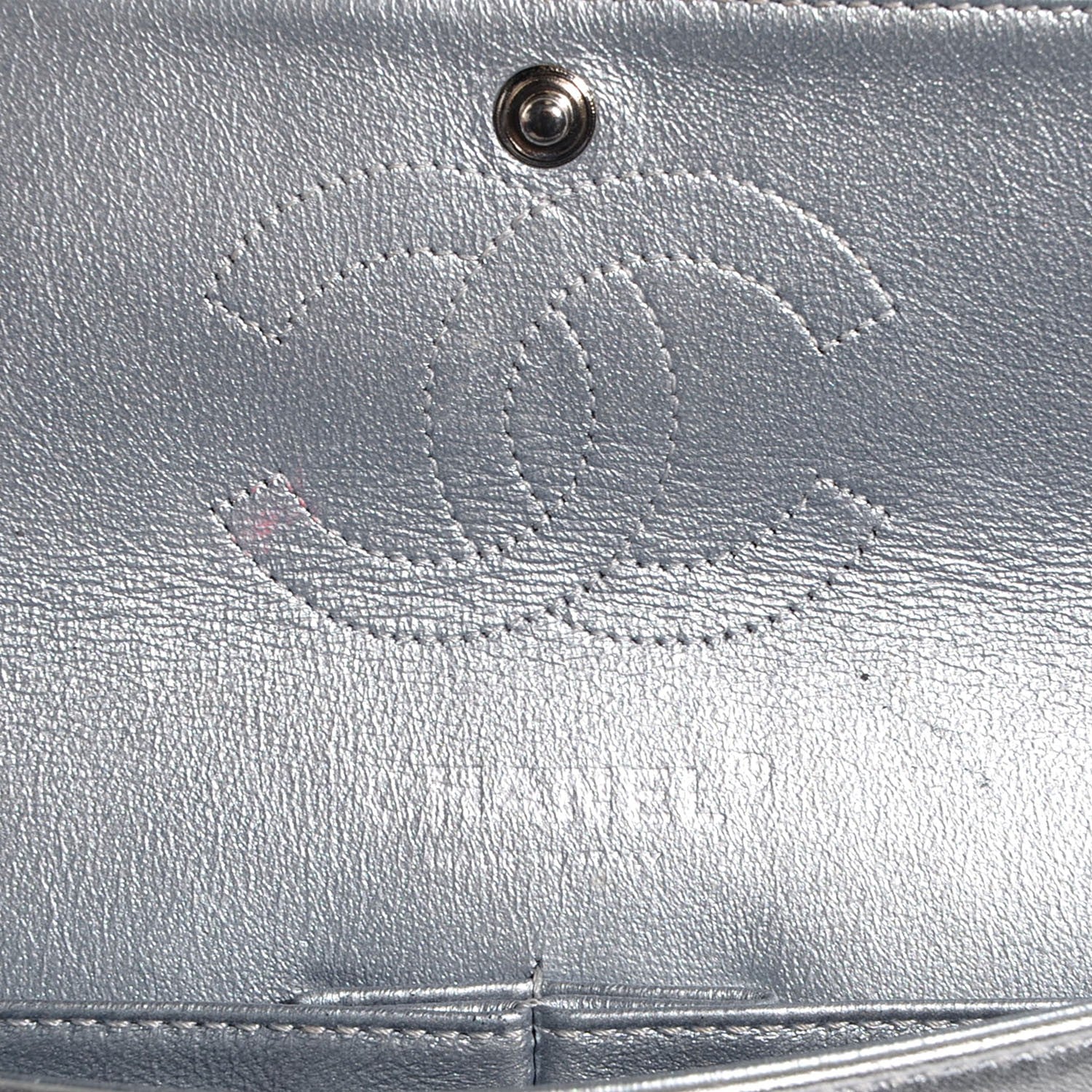 Chanel Lame Quilted Small Double Flap Metallic Silver 6 of 8