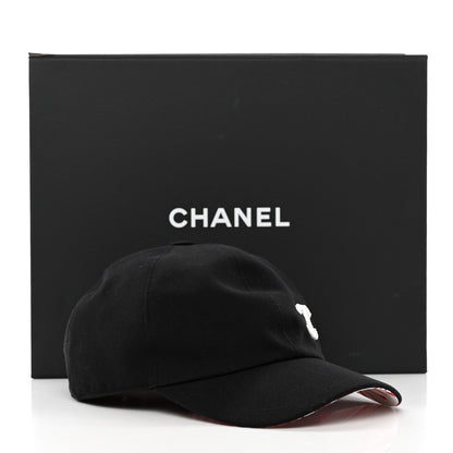 Chanel Cotton Beaded CC Cap Hat Black 10 of 10