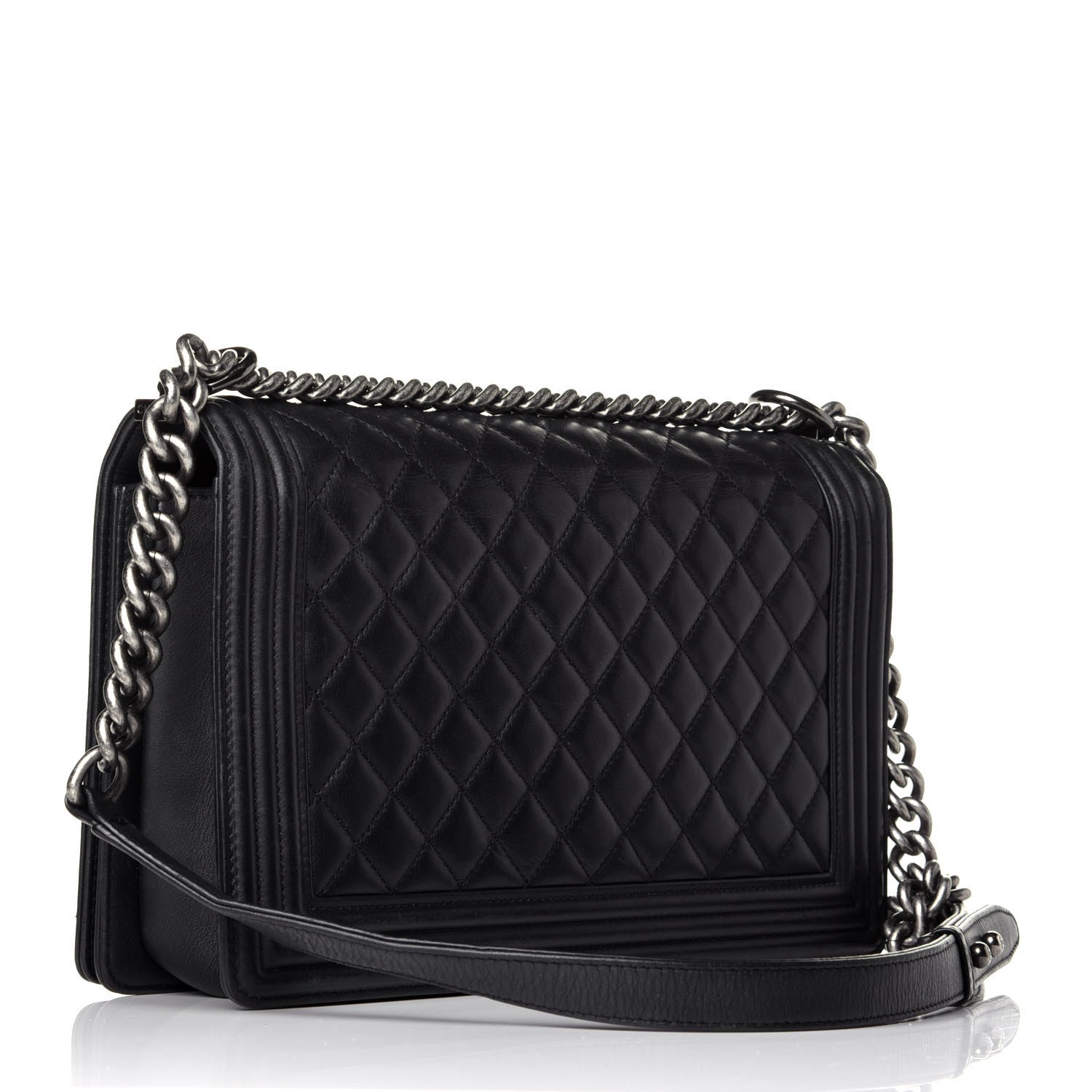 Chanel Calfskin Quilted New Medium Boy Flap Black 3 of 10