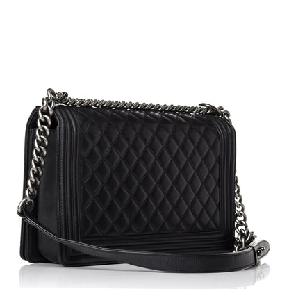 Chanel Calfskin Quilted New Medium Boy Flap Black 3 of 10