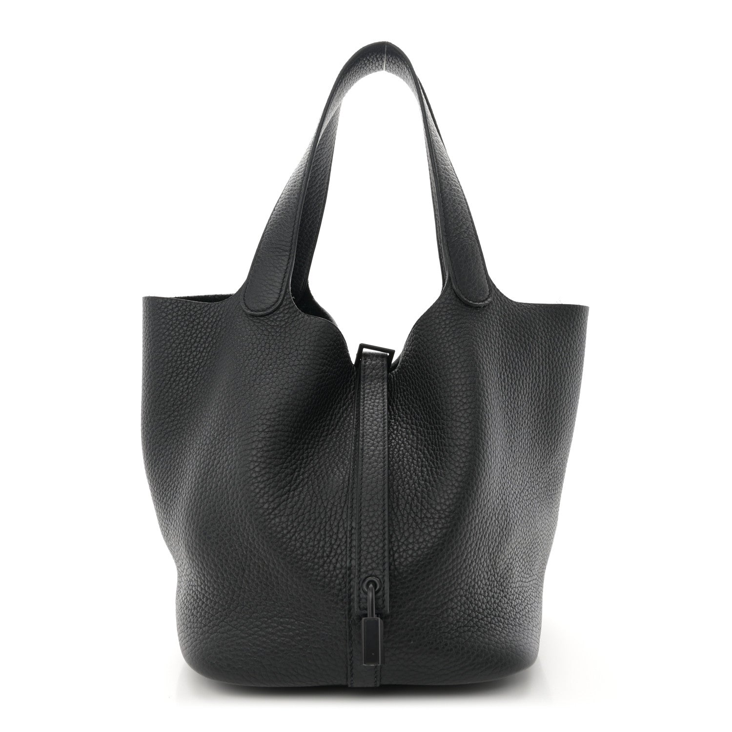 Hermes Taurillon Clemence Monochrome Picotin Lock 22 MM Black 1 of 11